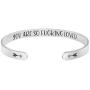 Joycuff Bracelets for Women Inspirational Christmas Birthay Gifts Funny Quote Engraved Friend Encouragement Jewelry Motivational Cuff Bangle