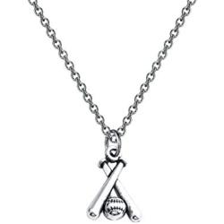 FUSTMW Baseball and Baseball Bat Cross Necklace Baseball Lovers Jewelry Gifts for Baseball Moms Baseball Player Gifts