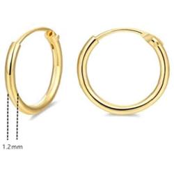 Small Silver Hoop Earrings for Cartilage - 3 Pairs 8mm Mini Hoop Earrings Endless Small Hoop Earrings Set for Tragus Nose Lip Rings Hypoallergenic 925 Sterling Silver Hoop Earrings for Women Men Gifts