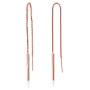 River Island Sterling Silver Tassel Threader Dangling Chain Earrings