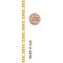 Lifetime Jewelry 4mm Figaro Chain Necklace 24k Gold Plated for Men Women & Teens