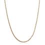 Plain 1MM Thin 14K Rose Gold Plate 925 Sterling Silver Box Chain Necklace For Women Nickel-Free Made In Italy 16 18 Inch