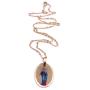 Virgen Maria Auxiliadora Pendant Necklace for Women 18K Gold Plated Chain Mary Help Of Christians Jewelry