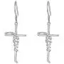 925 Sterling Silver Infinity Love of God Simple Dainty Faith Cross Dangle Earrings Religious Gift for Women Girls