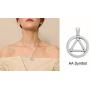 My Shape Zinc Alloy AA Symbol Alcoholics Anonymous Pendant Necklace Jewelry Gifts