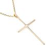 RIAH FASHION Dainty Simple Religious Charm Necklace - Minimal Pendant Delicate Chain Cross Valentines Gift Christian Jewelry