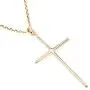 RIAH FASHION Dainty Simple Religious Charm Necklace - Minimal Pendant Delicate Chain Cross Valentines Gift Christian Jewelry