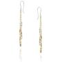 Womens Two Tone 925 Sterling Silver & 14k Gold-Filled Twisted Long Dangle Earrings