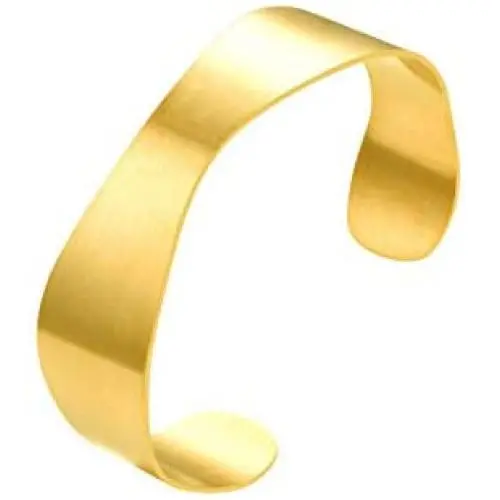 FindChic Wide Cuff Bracelet for Women 18K Gold Plated Tapered Cut/Wave/Evil Eye Adjustable Open Plain Chunky Statement Bangles for Girls