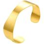 FindChic Wide Cuff Bracelet for Women 18K Gold Plated Tapered Cut/Wave/Evil Eye Adjustable Open Plain Chunky Statement Bangles for Girls