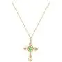 Carleen 14K Solid Real Yellow Gold Vivid Green Emerald May Birthstone Oval/Cross/Halo/Princess Cut Pendant Necklace Delicate Dainty Fine Jewelry for Women Girls, 16/18 INCH Carleen 14K Solid Real Yellow Gold Vivid Green Emerald May Birthstone Oval/Cross/Halo/Princess Cut Pendant Necklace Delicate Dainty Fine Jewelry for Women Girls, 16/18 INCH