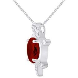 Jewel Zone US Turtle Pendant Necklace in 14k White Gold Over Sterling Silver