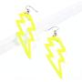 BELUCKIN Multicolor Acrylic Exaggerated Party Women Lightning Bolt Dangle Earrings Accessories Jewelry