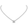 ChainsHouse CZ Initial Letter Pendant Necklace Mens Womens, 18K Gold/Platinum Plated Cubic Zirconia Personalized Name Necklace Tiny Letters Charm for Girls, Alphabet 26 A to Z