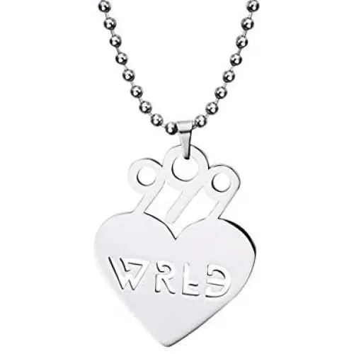 TAGOMEI Stainless Steel Pendant Necklace Round Strand Chains Necklace for Popular Young Singer Fans Gifts TAGOMEI Stainless Steel Pendant Necklace Round Strand Chains Necklace for Popular Young Singer Fans Gifts