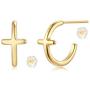 MYEARS Hoop Earrings Gold Half Open 14K Gold Filled Tiny Boho Beach Simple Delicate Handmade Hypoallergenic Jewelry Gift