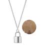 YOOE Cute Silver Lock Necklace for Women.Punk Metal Padlock Y Pendant Necklace,Geometric Lock Type Choker Egirl Necklace Girl Aesthetic Jewelry