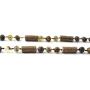 TipTopEco Unpolished Baltic Amber and Hazelwood Necklace for Adults - 17.7 Inches Long - Raw Green Beads