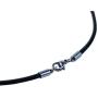 Moneta Jewelry 3mm Black Genuine Leather Necklace, Stainless Steel Clasp, 16-30” Cord, Made in USA
