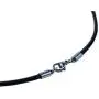 Moneta Jewelry 3mm Black Genuine Leather Necklace, Stainless Steel Clasp, 16-30” Cord, Made in USA