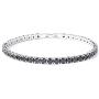 Shop LC Delivering Joy Line Women Round Cut Cubic Zirconia CZ Tennis Bracelet with Stud Solitaire Earrings Prom Jewellery Set (White/Black/Red)