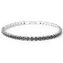 Shop LC Delivering Joy Line Women Round Cut Cubic Zirconia CZ Tennis Bracelet with Stud Solitaire Earrings Prom Jewellery Set (White/Black/Red)