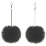 4 Pairs Faux Fur Hairball Drop Earrings Set Colorful 6mm Soft Plush Fluffy Ball Earrings Winter Jewelry for Women Girls