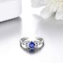 Aurora Tears Music/Knot Rings Women 925 Sterling Silver Music/Celetic Earrings Crystal Fashion Jewelry