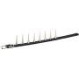 FM FM42 Unisex Simulated Leather PU Punk Rock Gothic Black-Tone/Silver-Tone Very Long 5.5cm(2.16'') Spikes Rivets Choker Collar Necklace (16 Colors)