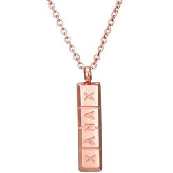 Pill Necklace,Womens Girls Small Pill Capsule Xanax ID Bar Pendant Stainless Steel Necklace Jewelry