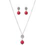Pearl Necklace and Earring Set for Women Gold Plated Pearl Pendant Necklace Fashion Jewelry