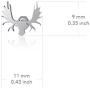 Dayna Designs Moose Heart Necklace - Sterling Silver Jewelry Small for Women/Girls