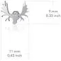 Dayna Designs Moose Pendant Necklace - Sterling Silver Jewelry Small for Women/Girls
