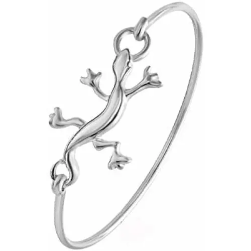 NOUMANDA Vintage Animal Lizard Bangle Bracelet Easy Open Hook Bangle Animal Wrist Jewelry