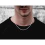 Savlano 925 Sterling Silver 2mm Solid Italian Round Diamond Cut Flexible Snake Chain Necklace with Gift Box for Men & Women - Made in Italy