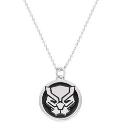 Marvel Comics Black Panther Jewelry, Stainless Steel Pendant Necklace, 22'' Ball Chain