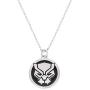 Marvel Comics Black Panther Jewelry, Stainless Steel Pendant Necklace, 22'' Ball Chain