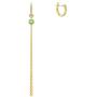 SWAROVSKI Womens Symbolic Lotus Pierced Earrings, Green, Gold-tone plated