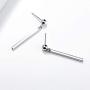 S925 Sterling Silver Bar Vertical Earrings for Women Jewelry