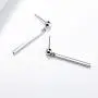 S925 Sterling Silver Bar Vertical Earrings for Women Jewelry S925 Sterling Silver Bar Vertical Earrings for Women Jewelry