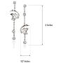 Baron Jewelry Dodge Challenger SRT Hellcat Rhodium Plated Brass Earrings. Decorated with Swarovski Crystals. 2” Long Durable Chain with 3 Silver Clean Crystals.