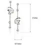 Baron Jewelry Dodge Challenger SRT Hellcat Rhodium Plated Brass Earrings. Decorated with Swarovski Crystals. 2” Long Durable Chain with 3 Silver Clean Crystals.