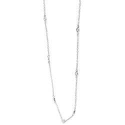 Silpada Allium Circular Station Necklace with Cubic Zirconias in Sterling Silver, 16'' + 2''