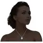 Sterling Silver Natural Larimar Pear-Shaped Designed 18'' Pendant Necklace