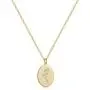 S.J JEWELRY 14K Gold Plated Guardian Flower Necklace Disc Coin Pendant Personalized Gift for Women Girls 12 Months Constellation Birthday Lucky Flower Necklace