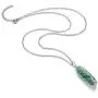 PESOENTH Tree of Life Reiki Healing Crystal Energy Stone Clear Quartz Pendant Necklace Silver Wire Wrapped Raw Gemstone Hexagonal Prism Pointed Crystal Pendant Jewelry for Women and Men