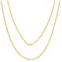 Nuragold 10k Yellow Gold 2mm Diamond Cut Rope Chain Pendant Necklace, Womens Mens Jewelry Lobster Lock 16'' 18'' 20'' 22'' 24''