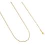Nuragold 14k Yellow Gold 2.5mm Cuban Chain Curb Link Diamond Cut Pave Two Tone Pendant Necklace, Mens Womens Lobster Lock 16'' 18'' 20'' 22'' 24'' 26''