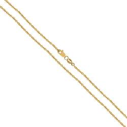 Orostar 14K Solid Yellow Gold and White Gold 1mm Round Cable Chain, Perfect for Pendants - 16''-30''