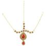 Efulgenz Indian Bollywood Bridal Wedding Kundan Crystal Necklace Earring Maang Tikka Head Chain Nose Ring Bracelet Jewelry Set